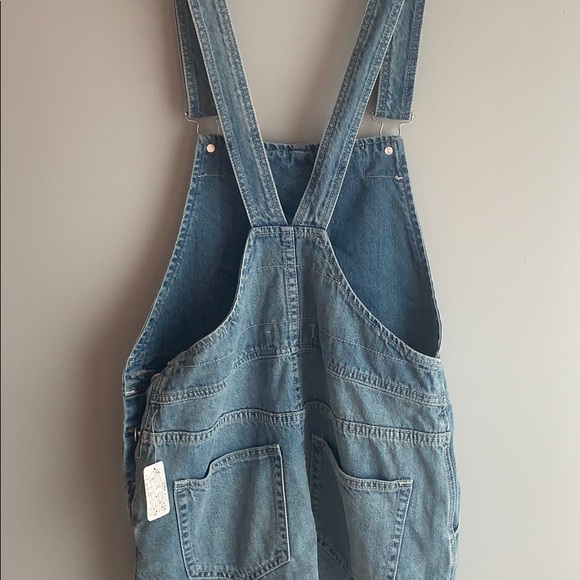 Free People Light Wash Denim Overall Dress - Picture 3 of 3